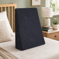 Cool Gel Memory Foam Wedge Pillow Back Support Cushion with Removable Black
