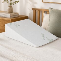 Wedge Pillow Memory Foam Support Back Leg Lounging Sleep Incline Cushion White