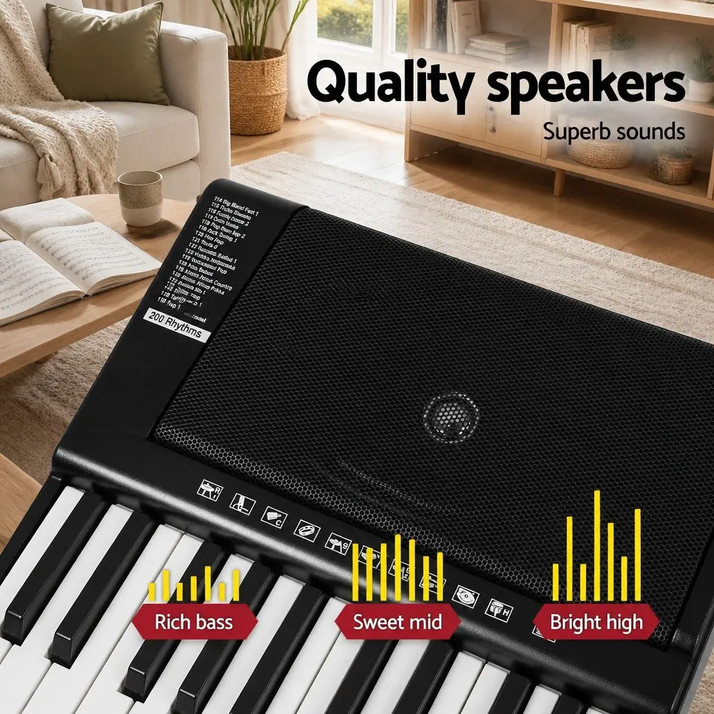 61 Keys Electronic Piano Keyboard Digital Musical Instrument with Stand and Speaker