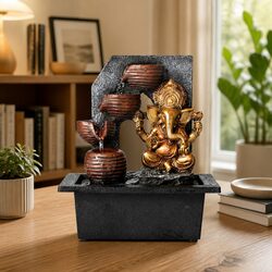 Desktop Fountain LED Tabletop Water Feature Zen Mini Office Living Room Decor