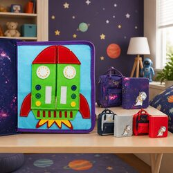 My First Book 3 My Space Book Interactive Busy Book for Kids Ages 4-6 Learning