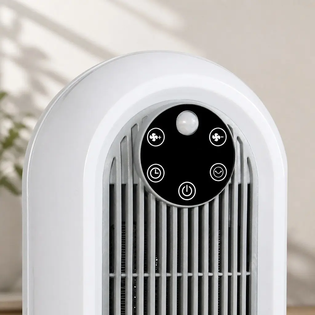Portable Electric Heater Fan 1200W 3 Speed Oscillating White