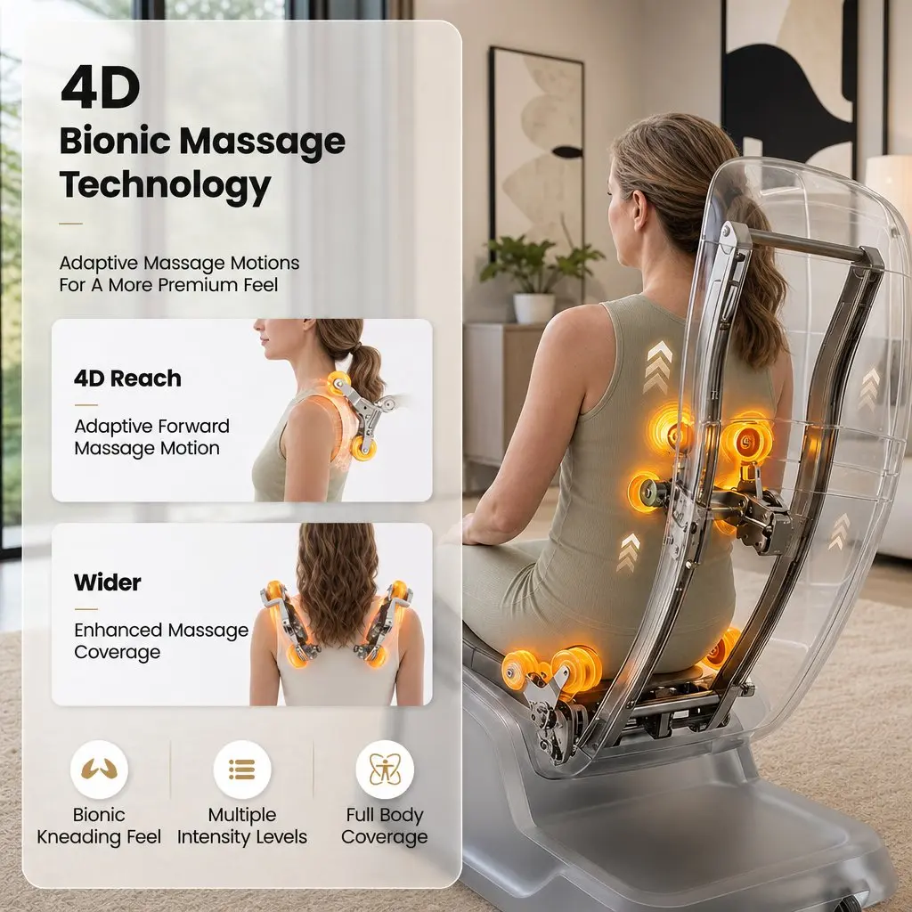 Massage Chair Full Body Zero Gravity Recliner 4D Dual Mechanism SL Track