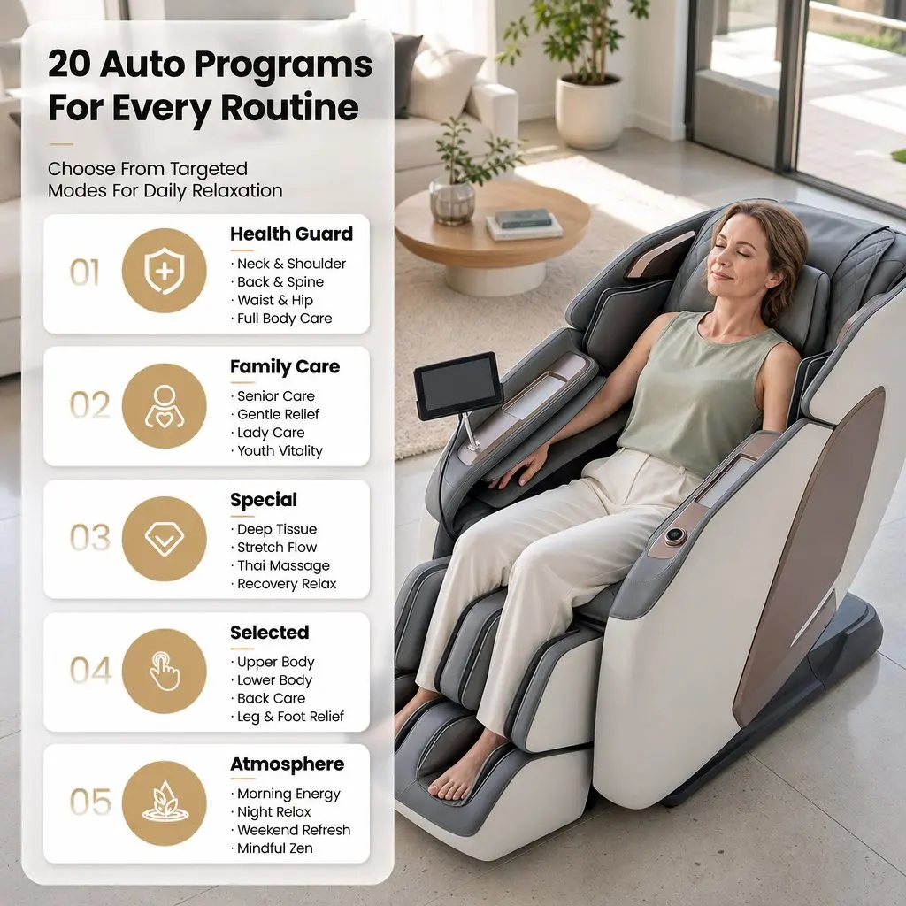 Massage Chair Full Body Zero Gravity Recliner 4D Dual Mechanism SL Track