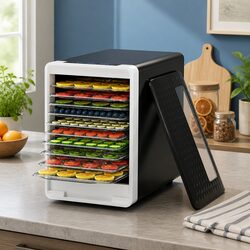 Food Dehydrator 10 Tray Removable Drying Machine Fruits Vegetables Herbs Meat