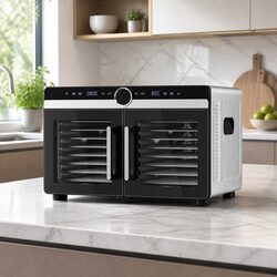 Food Dehydrator 16 Trays Stainless Steel Dual-Zone Large Capacity LED Control