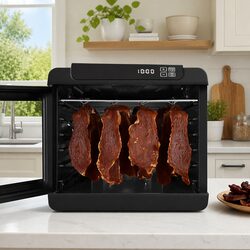 Food Dehydrator 6 Tray Fruit Jerky Maker Stainless Steel Hanging Rack Digital