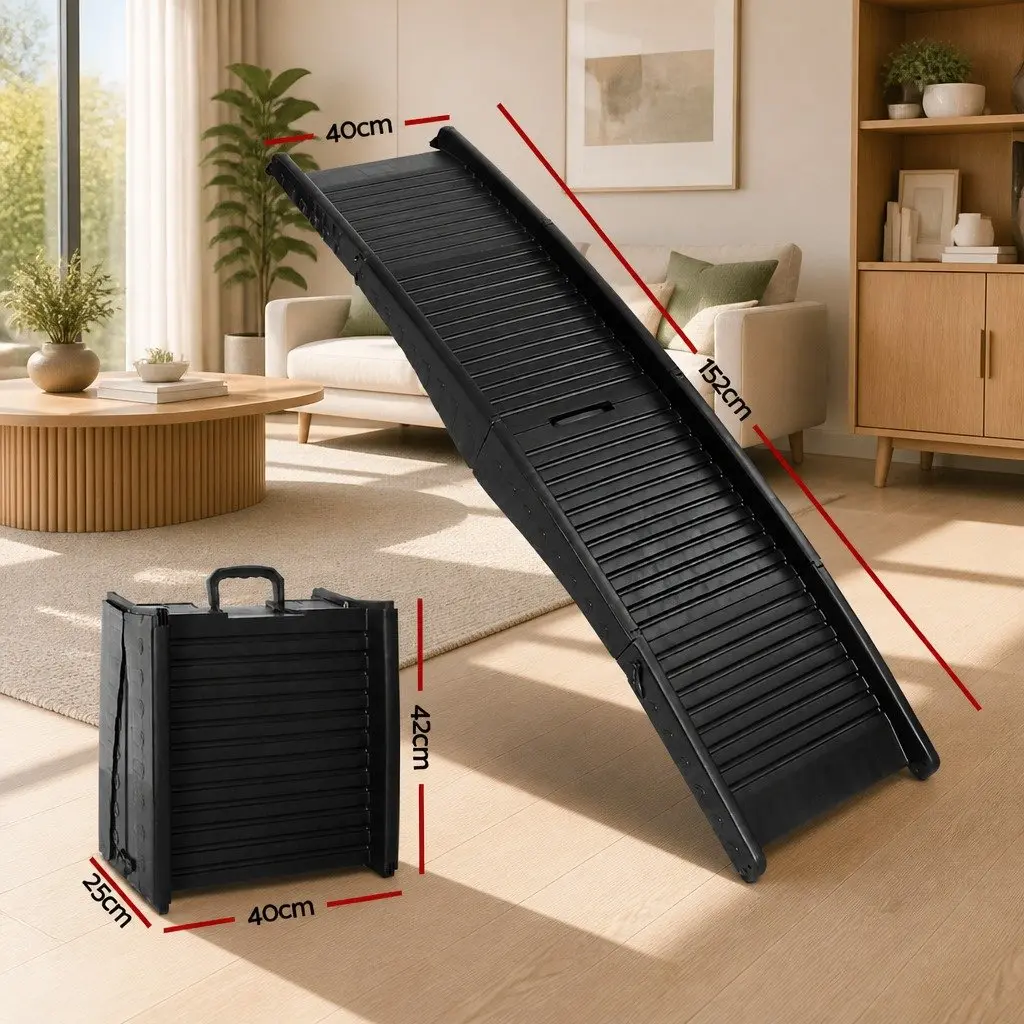 Dog Ramp Foldable Portable Slip-resistant Black