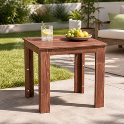 Wooden Side Coffee Table Outdoor Furniture Backyard Patio Garden Brown