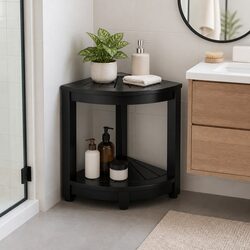 Corner Shower Stool Bench Side Table Storage Shelf Waterproof Outdoor Indoor