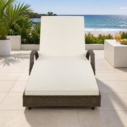 Sun Lounge Wicker Lounger Outdoor Furniture Adjustable Backrest Beach Chair