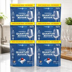 Quantum Essential Dishwasher Tablets 540 Pack Biodegradable Eco-Friendly