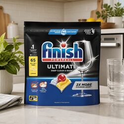 Ultimate Lemon Dishwasher Tablets 65 Pack Deep Clean Fast Dissolve Eco