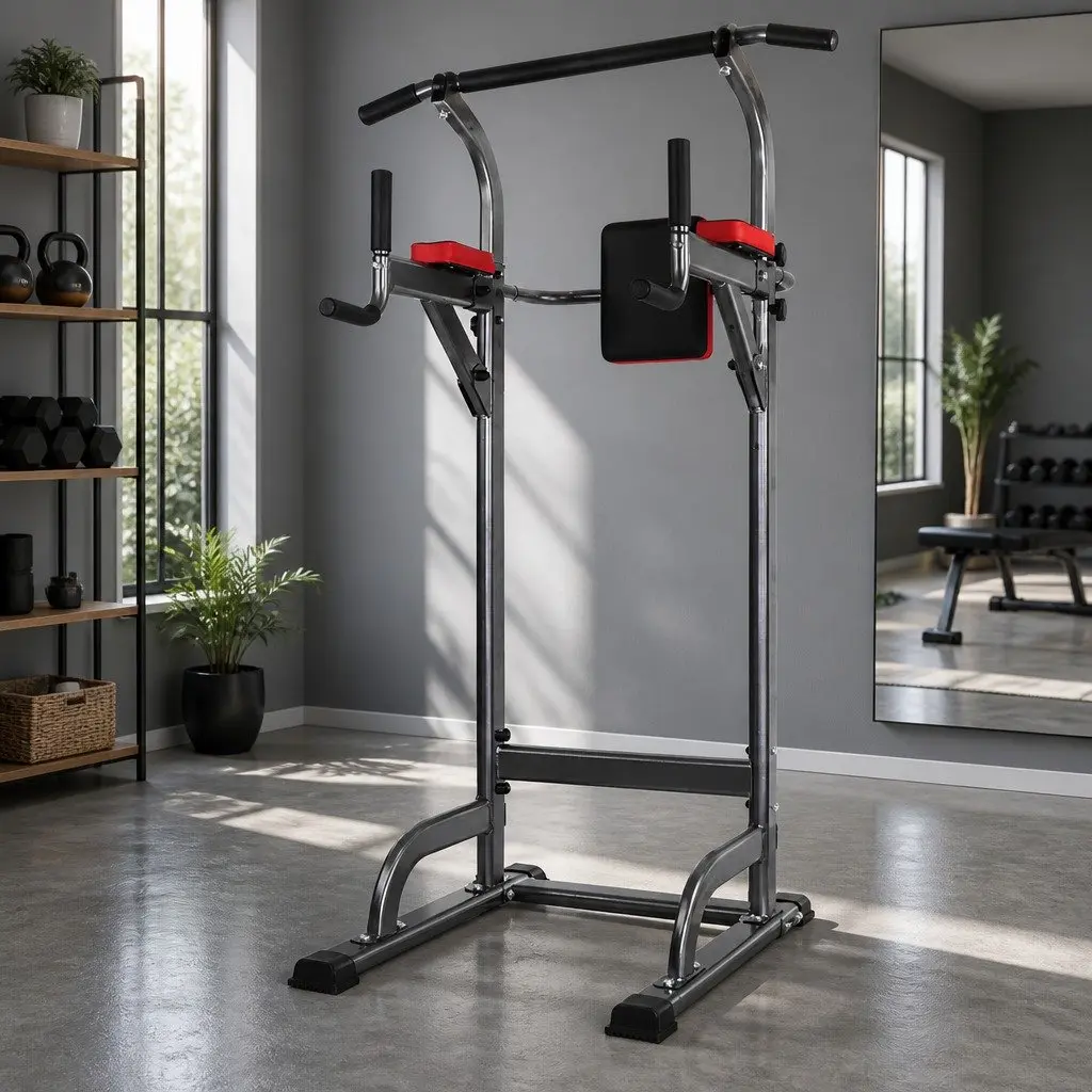 Multi-Function Home Gym Exercise Tower Chin Up Pull Up Bench Press Station 200kg