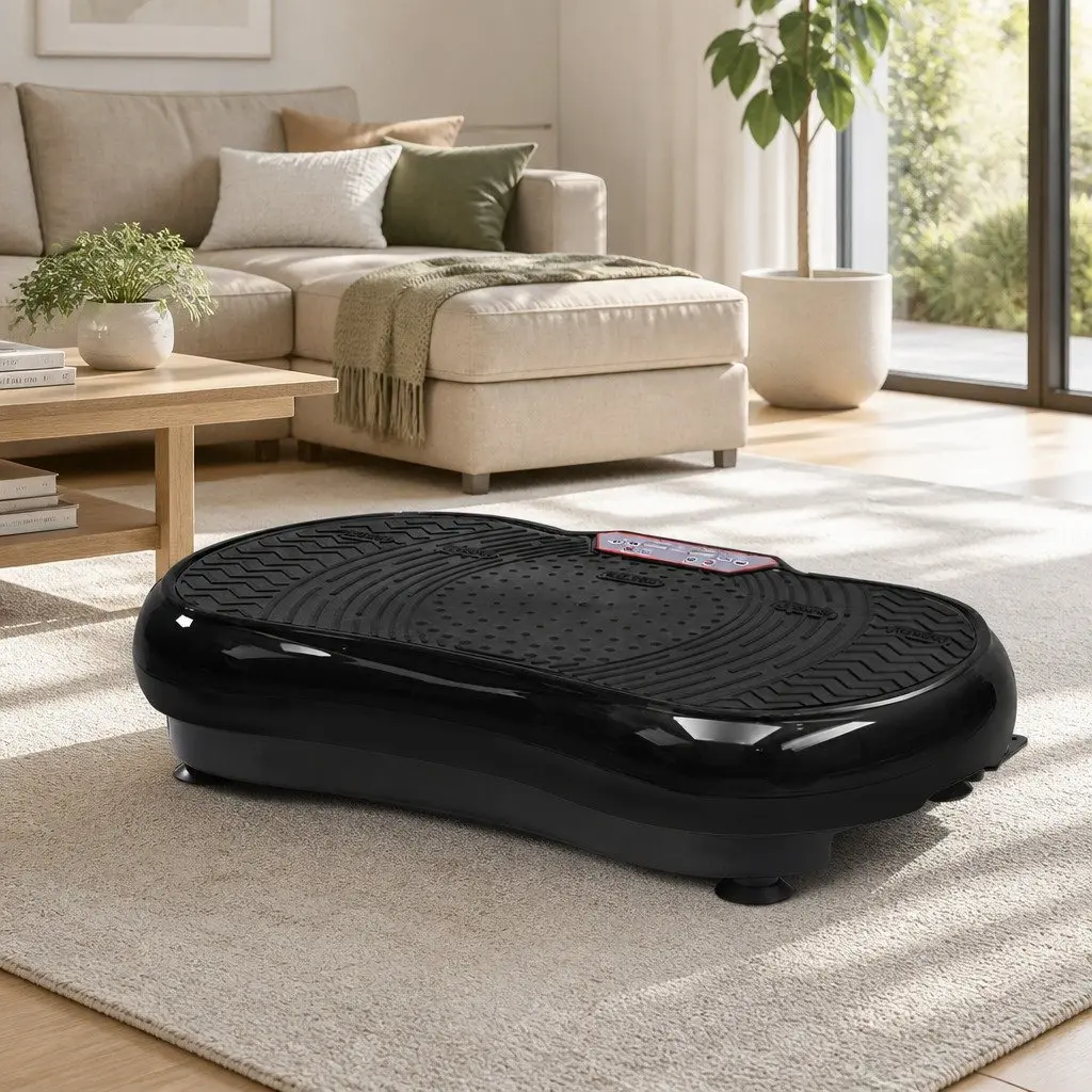 Vibration Machine Platform Home Fitness Exercise Trainer Whole Body Shaker Black
