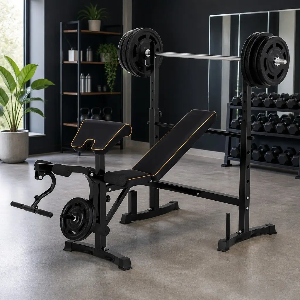 Multi-Functional Weight Bench 10-in-1 Home Gym Station Adjustable Press Workout