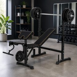 Multi-Functional Weight Bench 10-in-1 Home Gym Station Adjustable Press Workout