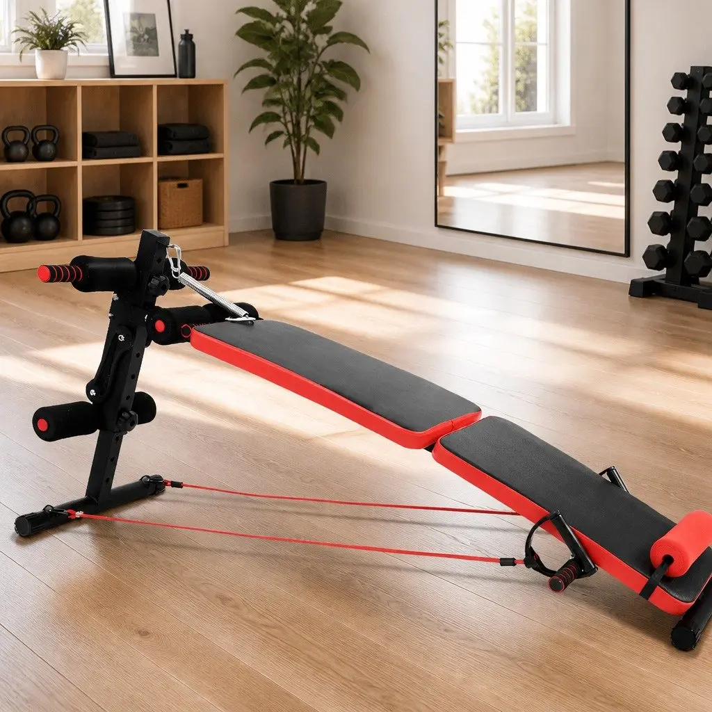 Foldable Weight Bench Sit Up Abdominal Exercise Home Gym Equipment Adjustable
