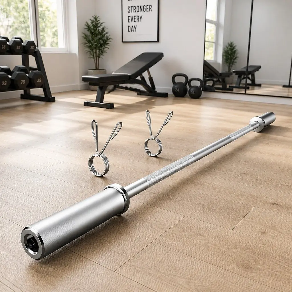 Olympic Training Bar Barbell Weight Lifting Bar Home Gym Fitness Straight Pole