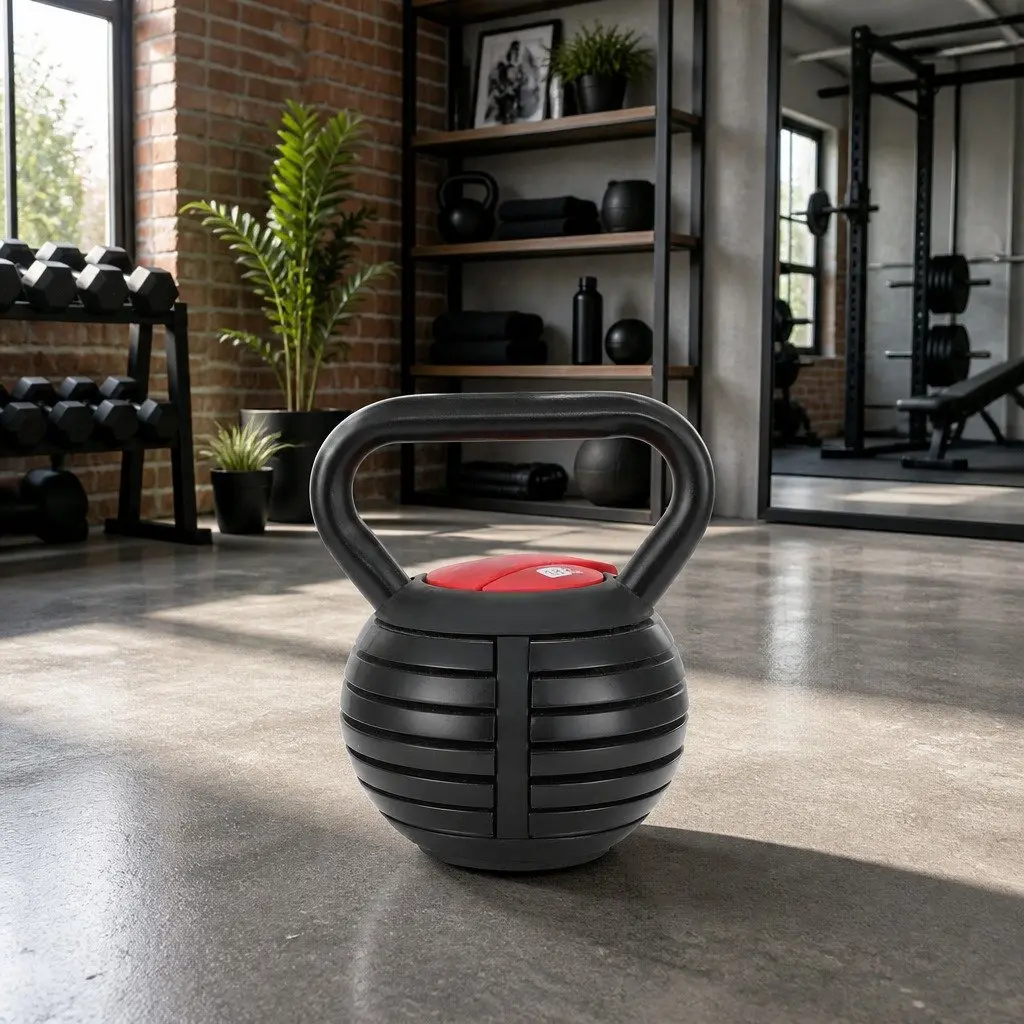 Adjustable Kettlebell Set 18kg Cast Iron Free Weight Dumbbells Home Gym Training