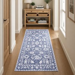Hallway Runner Rug 80x180cm Modern Floor Mat Soft Velvet Anti-Slip Kitchen Grey