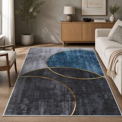 Large Geometric Area Rug 160X230cm Modern Floor Carpet Machine Washable