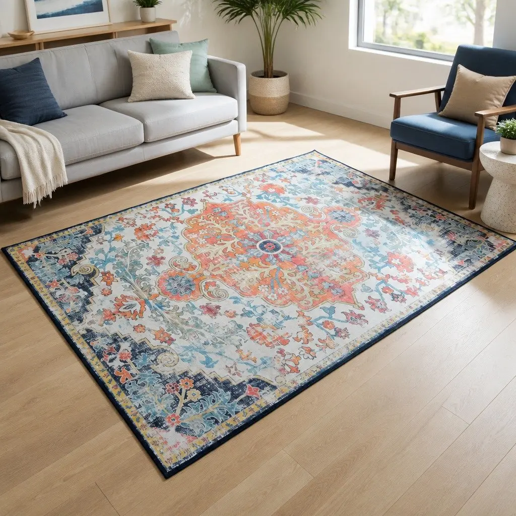 Floor Rug 200x290cm Large Area Carpet Soft Pile Multicoloured Modern Home Decor