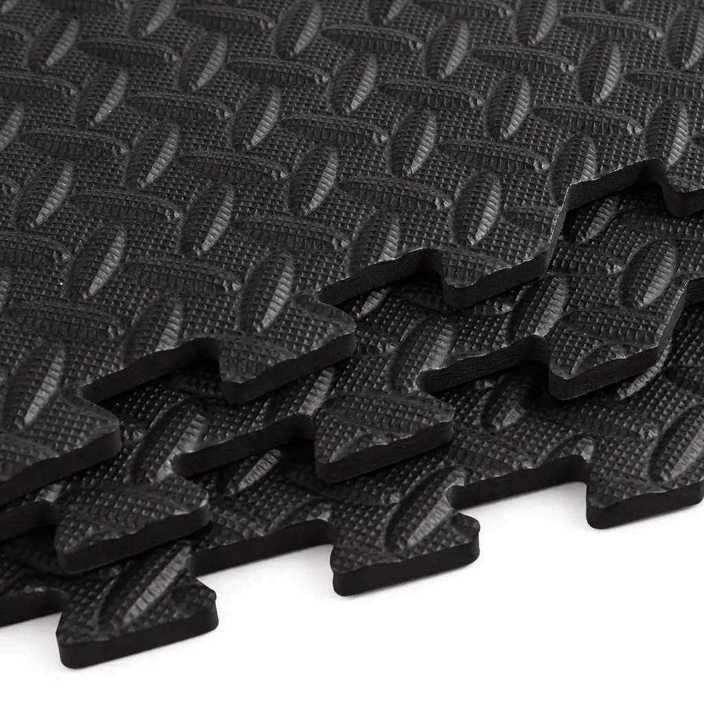 EVA Foam Mat 12Pcs Gym Floor Interlocking Tiles Shock-proof Noise Reduction Soft