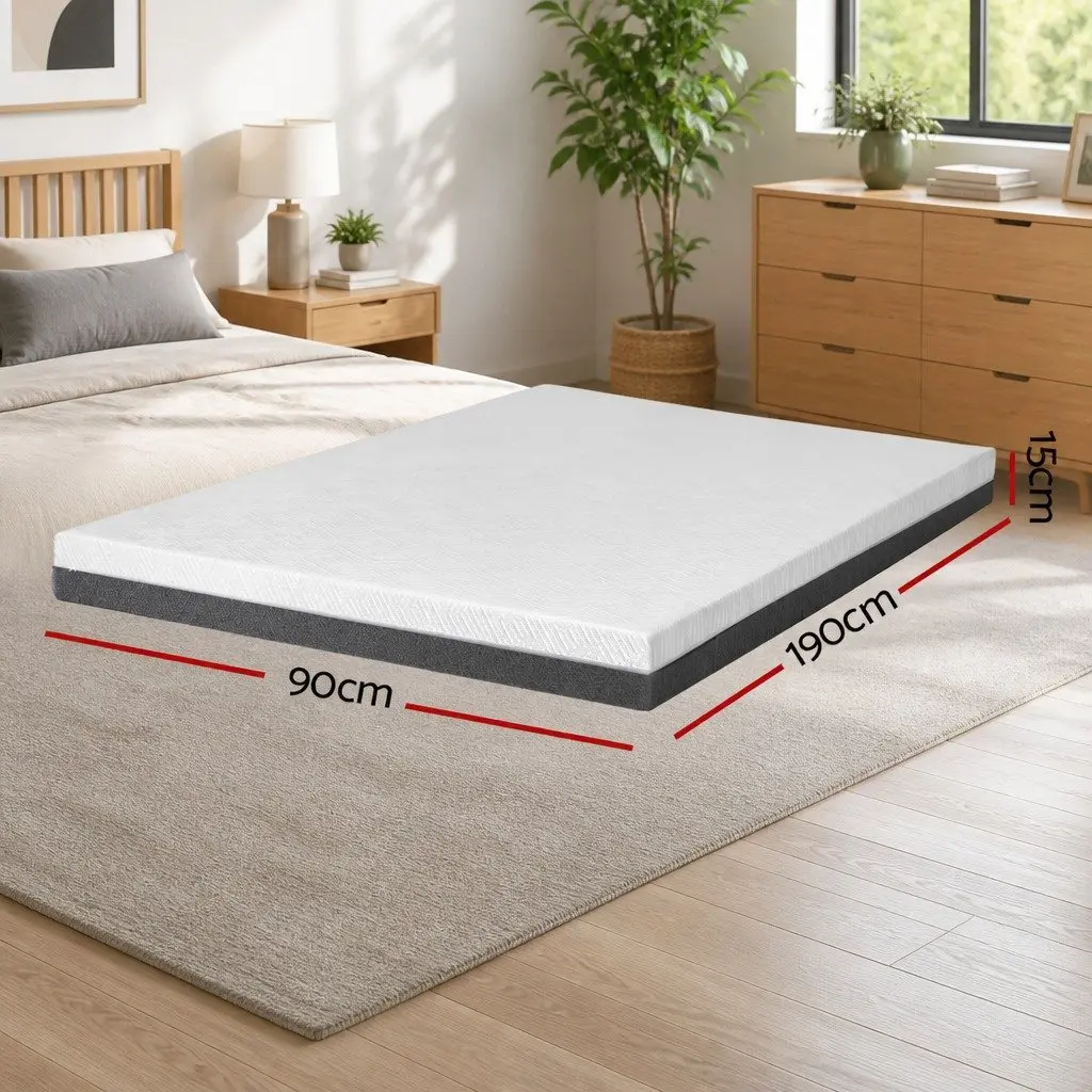 Memory Foam Mattress Single 15cm Cool Gel Infused Supportive Bedding