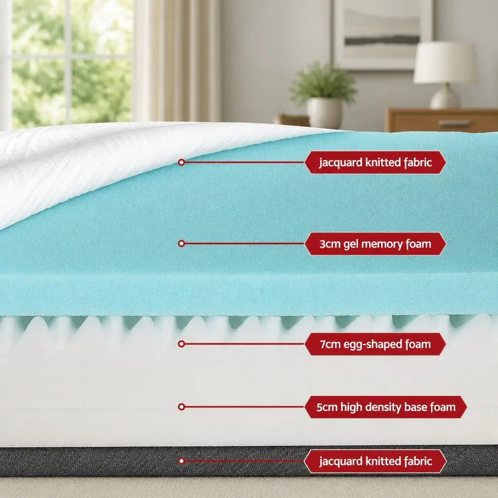 Memory Foam Mattress Single 15cm Cool Gel Infused Supportive Bedding
