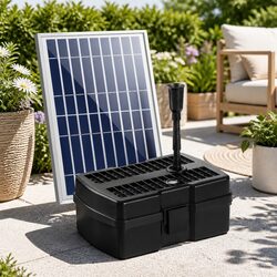 Solar Pond Pump Water Fountain Submersible Filter Box Outdoor Garden Pool 6.6FT