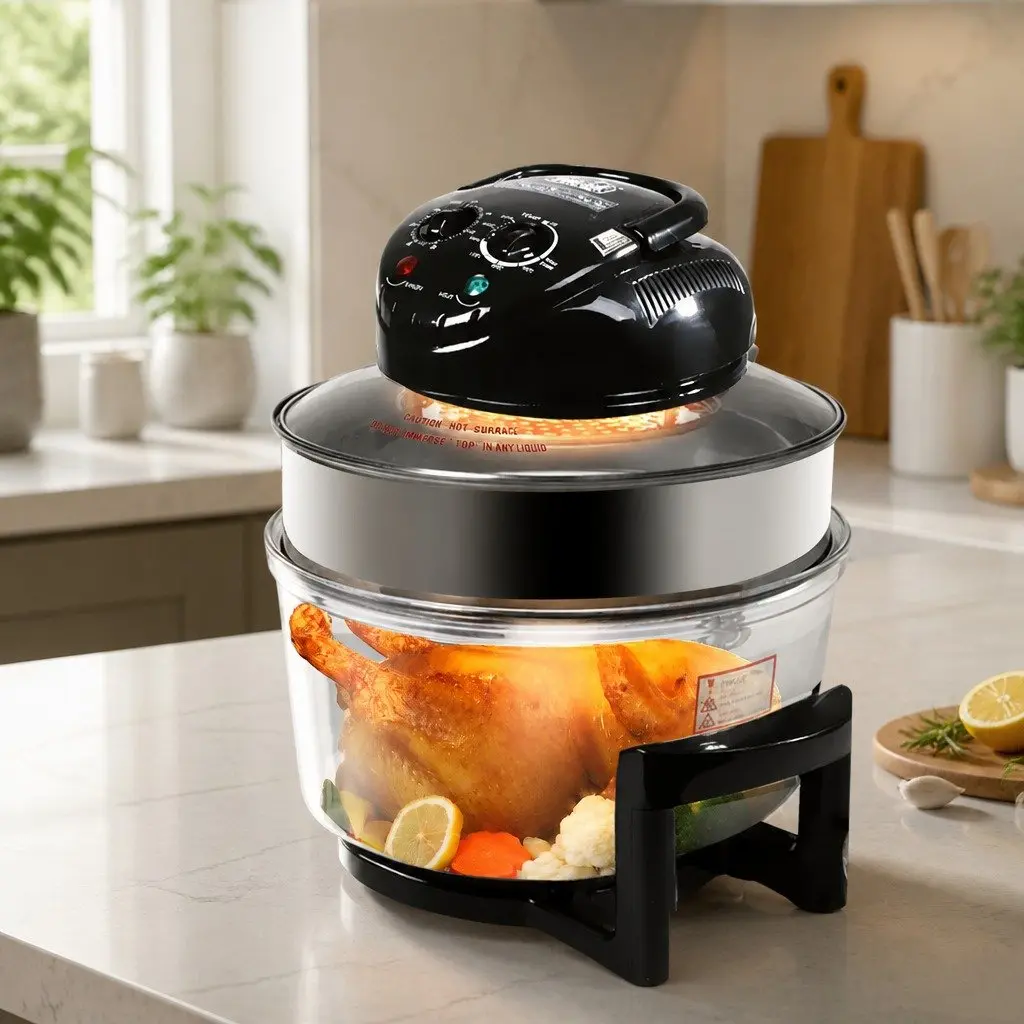 Air Fryer Oven Electric Convection Cooker 17L Large Capacity Black Kitchen