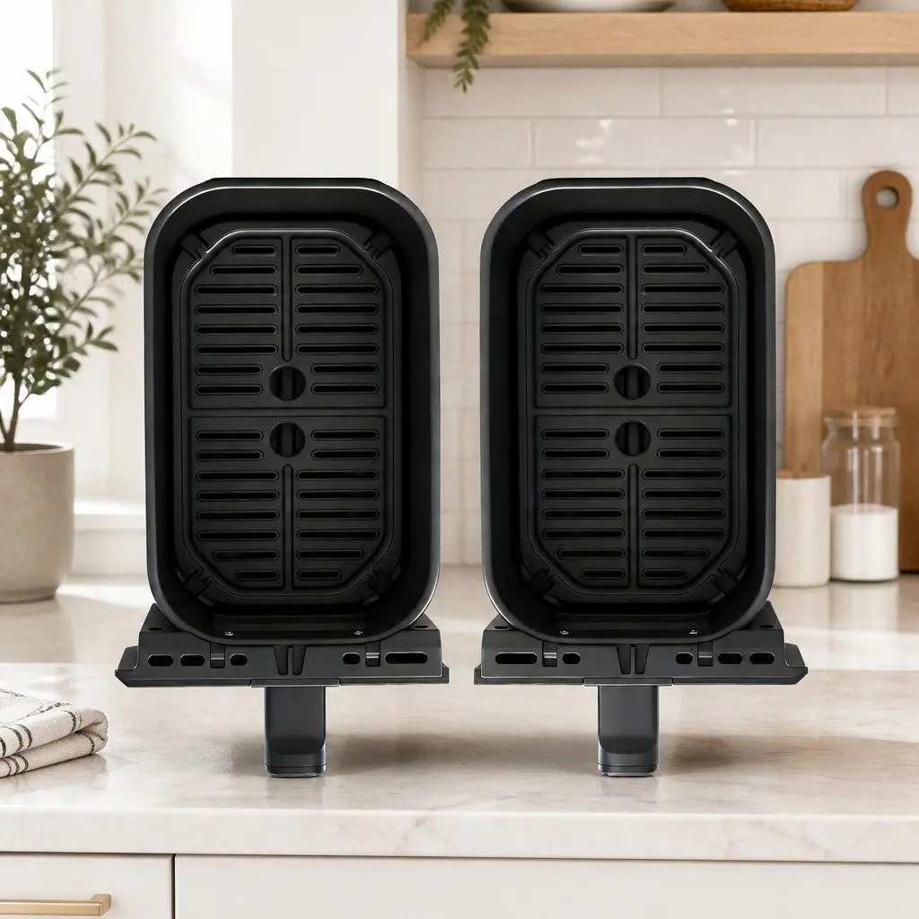 Dual Basket Air Fryer 12L Digital Touchscreen Oil Free Black