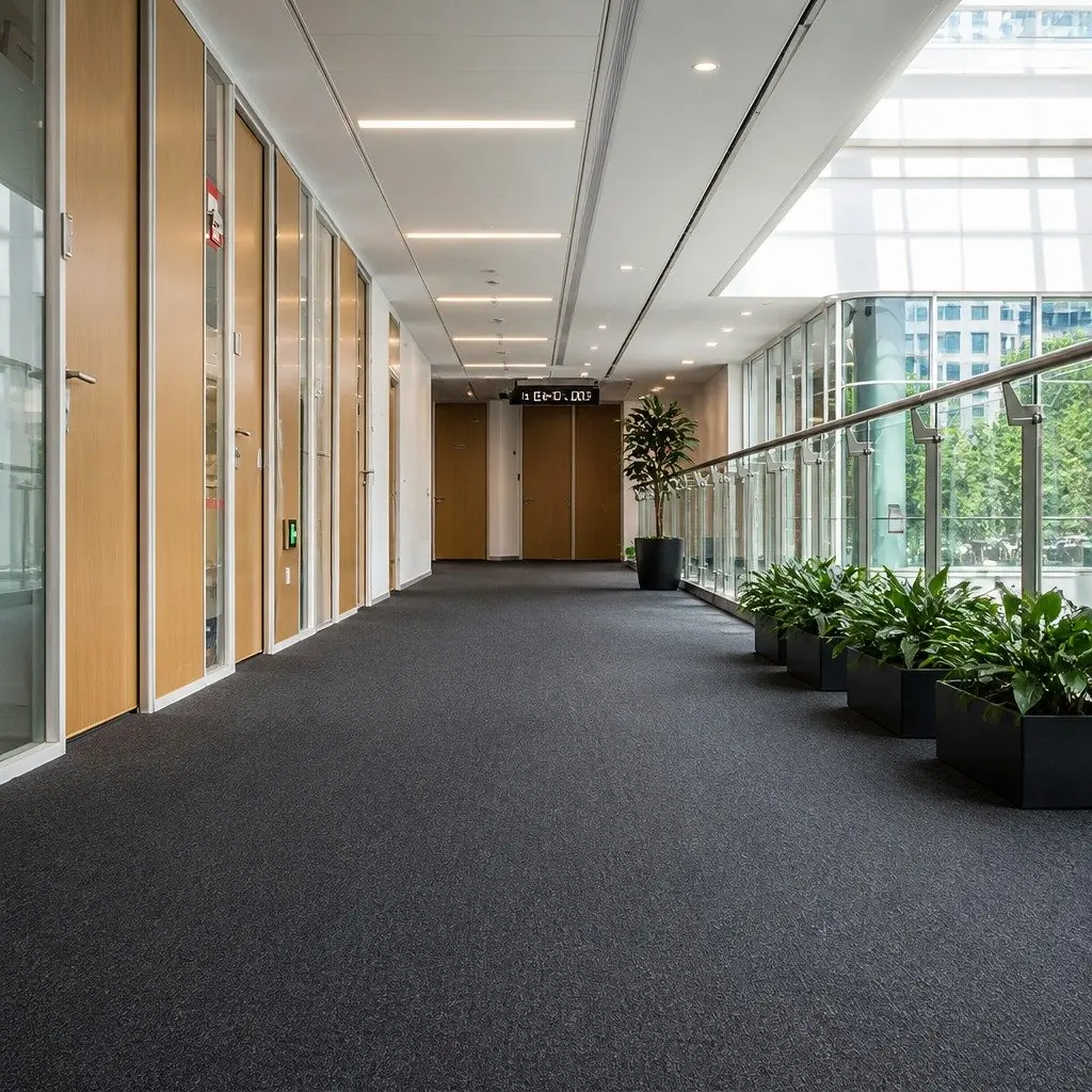 Carpet Tiles Heavy Duty Commercial 50cm Blue Self-Adhesive 4mm Thickness