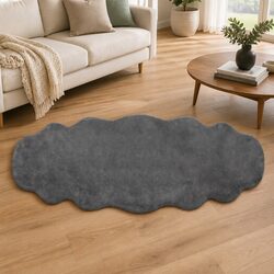 Grey Cloud Fluffy Area Rug 80x200cm Large Soft Plush Floor Mat Living Room