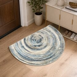 Semi-Circle Door Mat Half Moon Entrance Rug Non-Slip Backing Indoor Outdoor