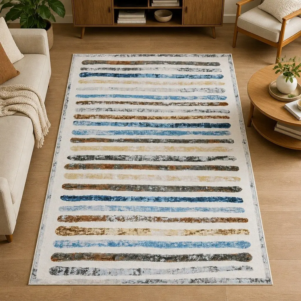 Rug Short Pile Washable Soft Plush Non Slip 200x290cm