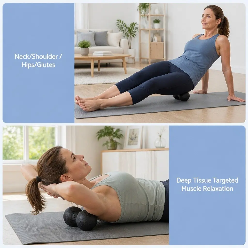 Foam Roller Set 4 in 1 Grid High Density Massager Deep Tissue Trigger Point