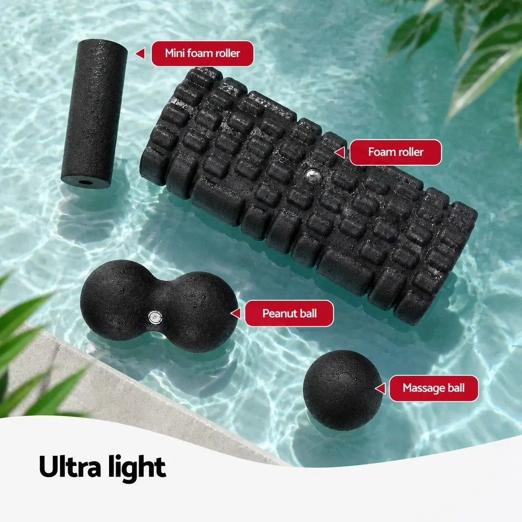 Foam Roller Set 4 in 1 Grid High Density Massager Deep Tissue Trigger Point