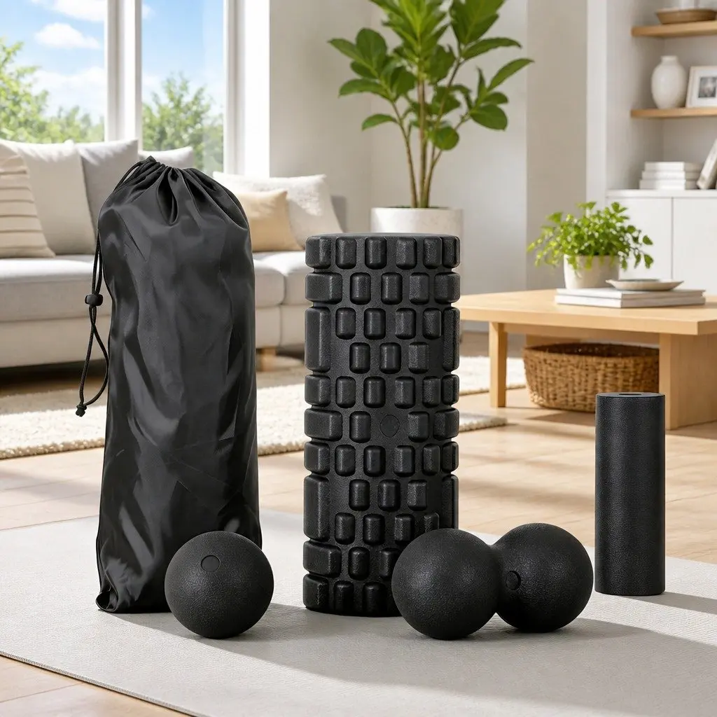 Foam Roller Set 4 in 1 Grid High Density Massager Deep Tissue Trigger Point