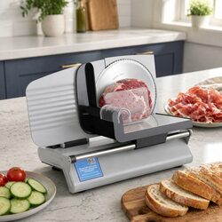 Meat Slicer Bread Vegetable Food Cutter 200W Power 0-15mm Adjustable Stainless