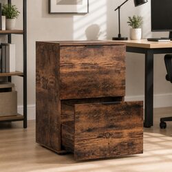Filing Cabinet 2 Drawer Office Storage Organiser Home Workspace Documents