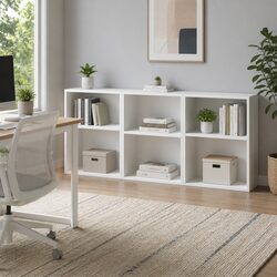3-Piece Cube Bookshelf White Adjustable Shelves DIY Modular Storage Cabinet Set