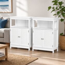 White Buffet Sideboard Cabinet 2-Door Storage Cupboard Dining Kitchen Furniture