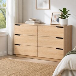 6 Drawer Chest of Drawers Dresser Storage Cabinet Bedroom Furniture Pine