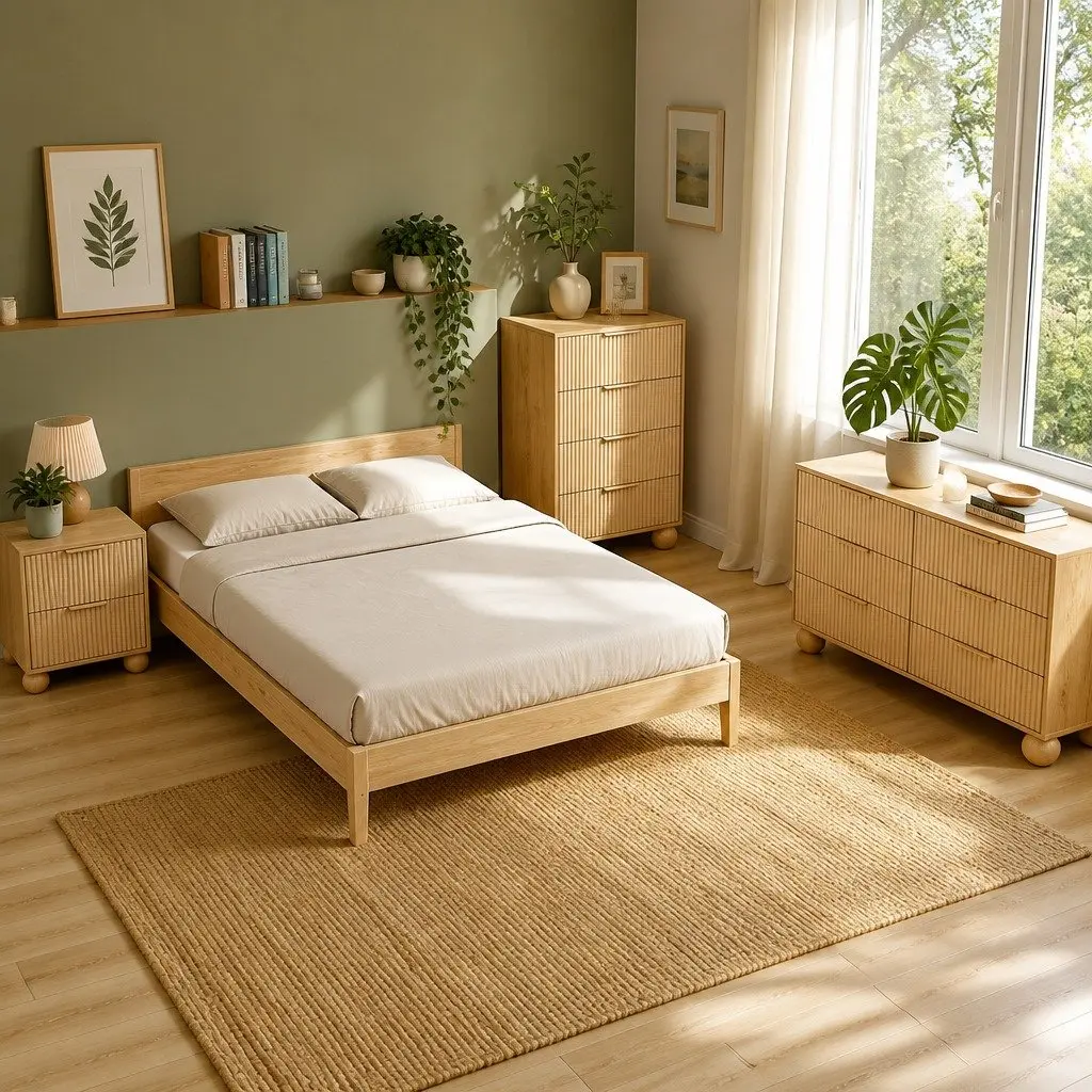 6 Drawer Chest of Drawers Tallboy Storage Cabinet Pine E1 Grade Particle Board with Melamine