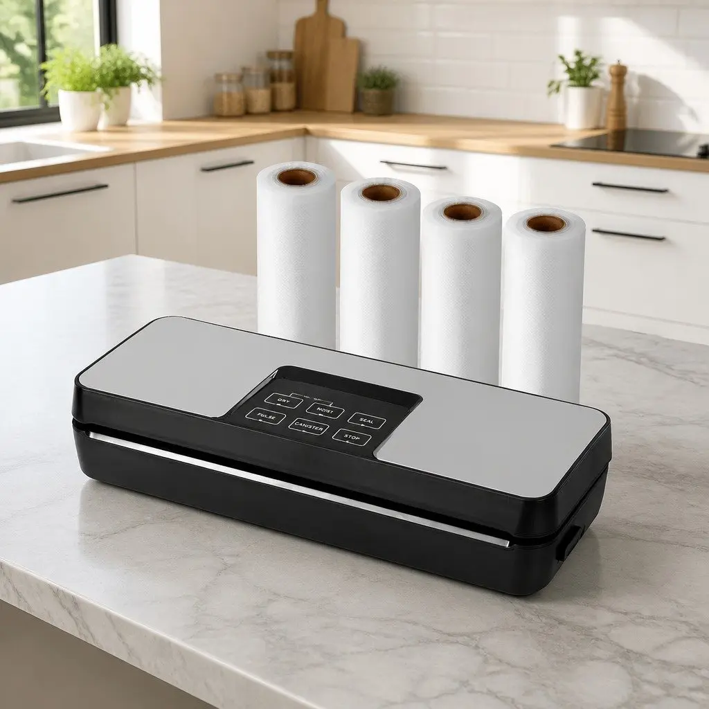 Food Vacuum Sealer Machine Auto Seal 5 Modes Cutter Storage Bags Household