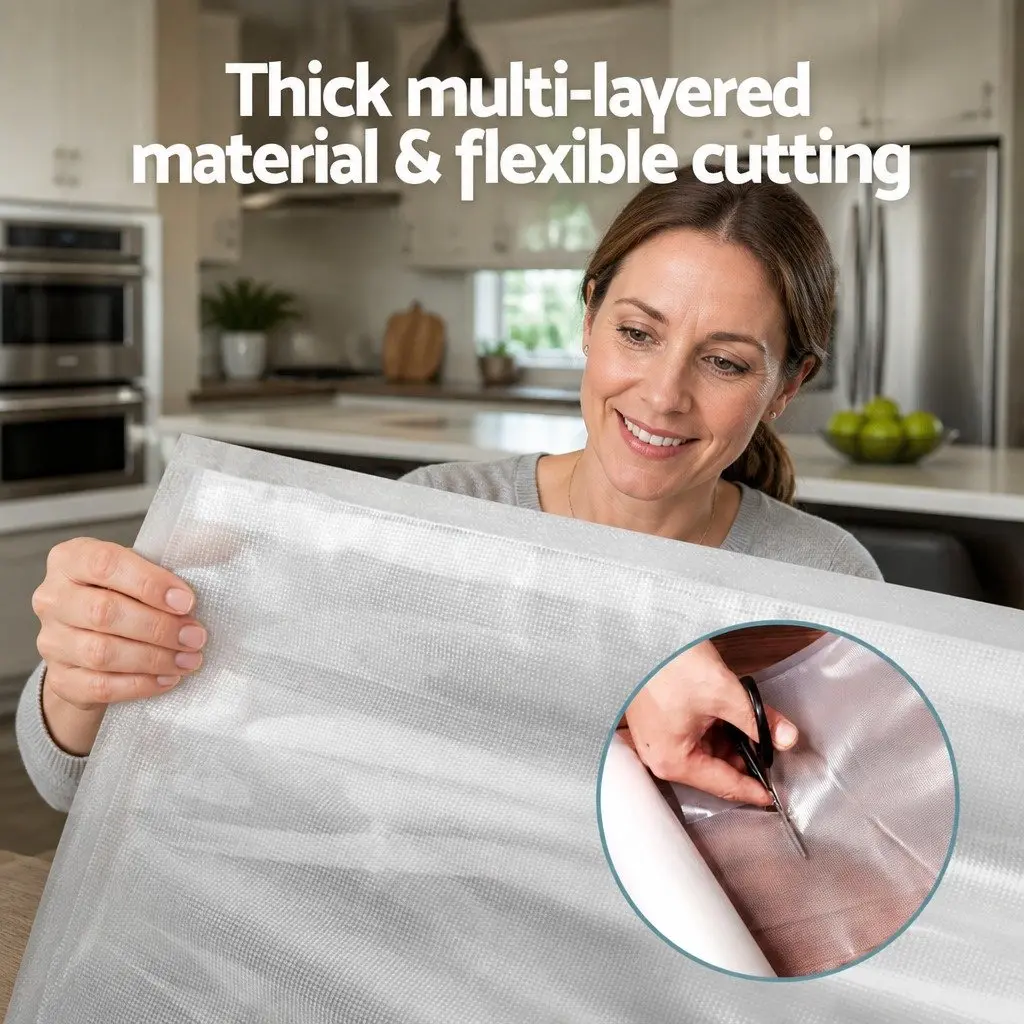 Food Vacuum Sealer Bags Transparent 15cm x 6m Heat Seal Storage Roll