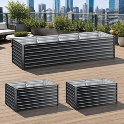 Raised Garden Bed 2-in-1 Kit 320cm Deep Planter Box Steel Vegetable Flower Pot