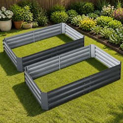 Raised Garden Bed 150x90cm Planter Box Container Galvanised Steel Vegetable Herb